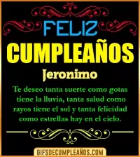 GIF Frases de Cumpleaños Jeronimo